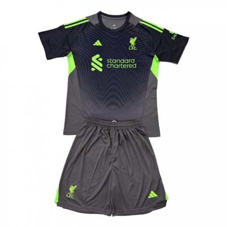 Camisola Liverpool Guarda Redes Criança 2025-26 Preta Manga Curta